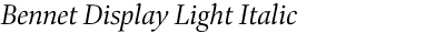 Bennet Display Light Italic